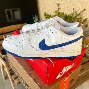 Nike White and Blue Sneakers